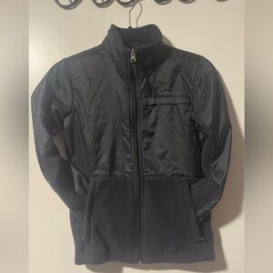 Columbia Kids Black Hybrid Puffer Fleece Jacket